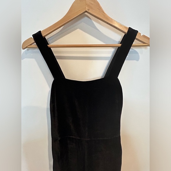 MADEWELL Crushed Velvet Black Jumpsuit, Size 00 - Picture 5 of 13
